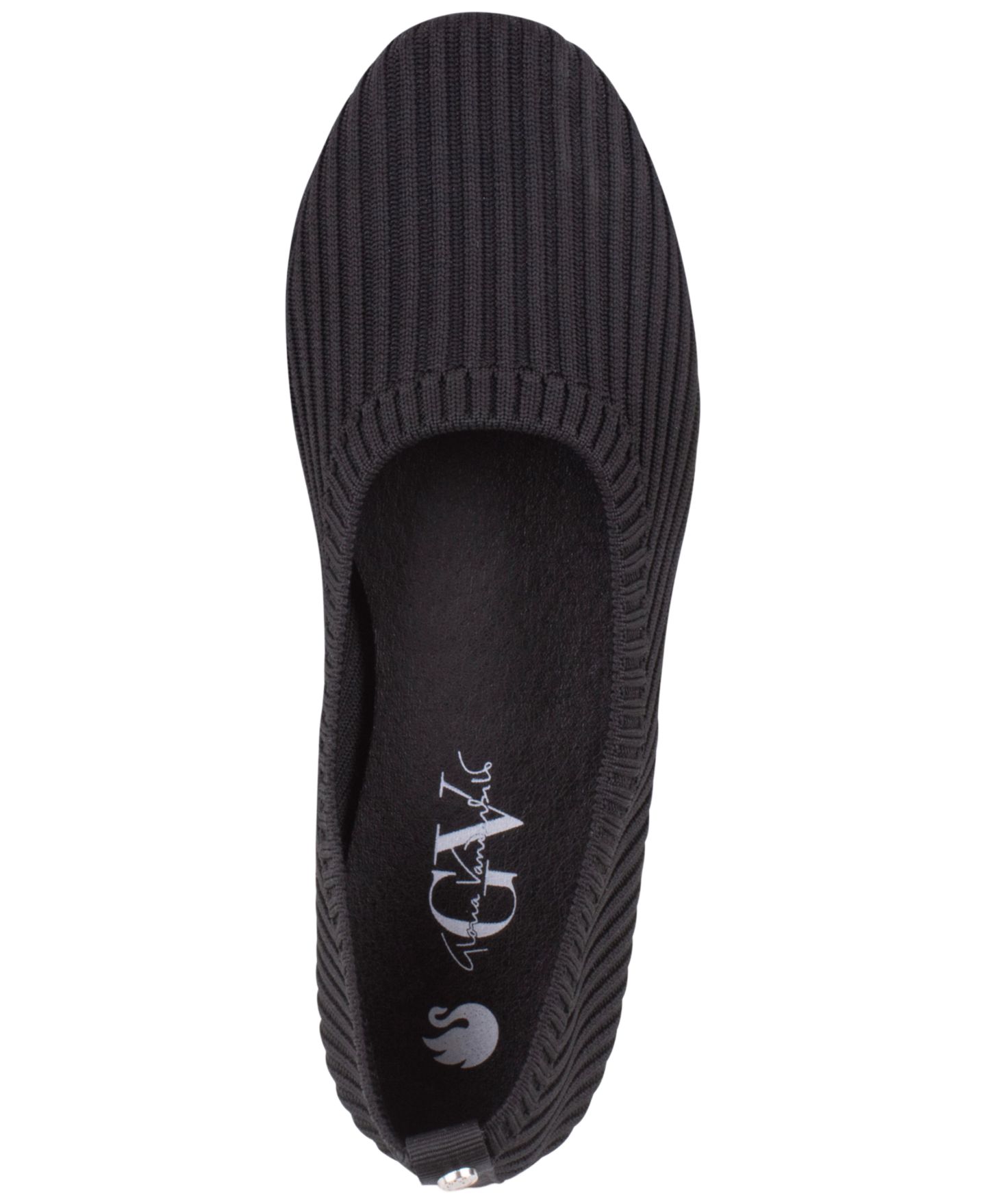 Женские балетки Gloria Vanderbilt Jasmine Knit Slip-On Flats, цвет: Чёрный — фото 4