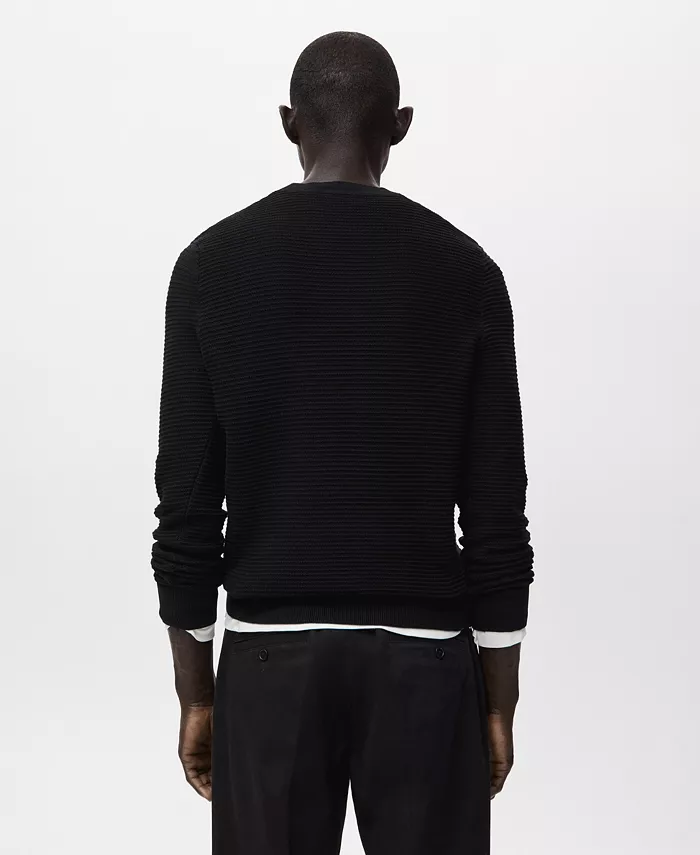 Men's Cotton Braided Sweater - thumbnail 9