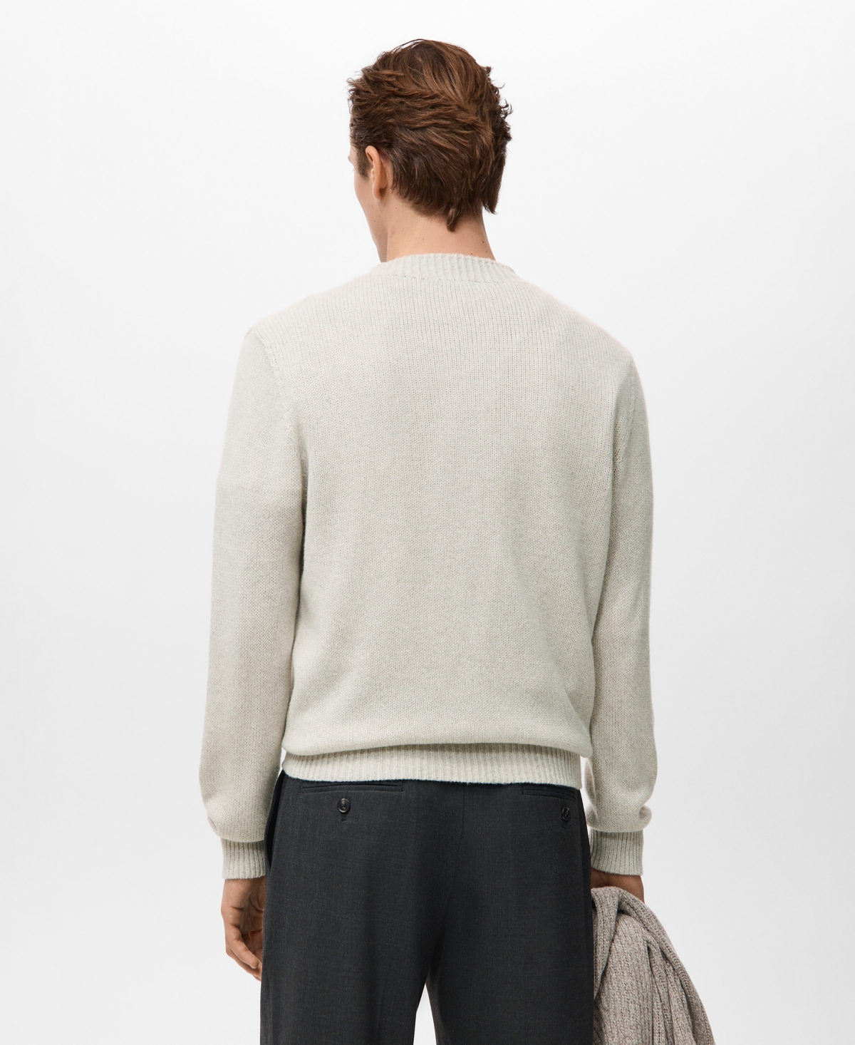 Mango Men's Structured Wool-Blend Knitted Sweater
