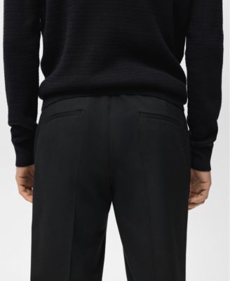 Men's Pleated Slim-Fit Pants