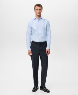 Men's Cotton Slim-Fit Striped Shirt