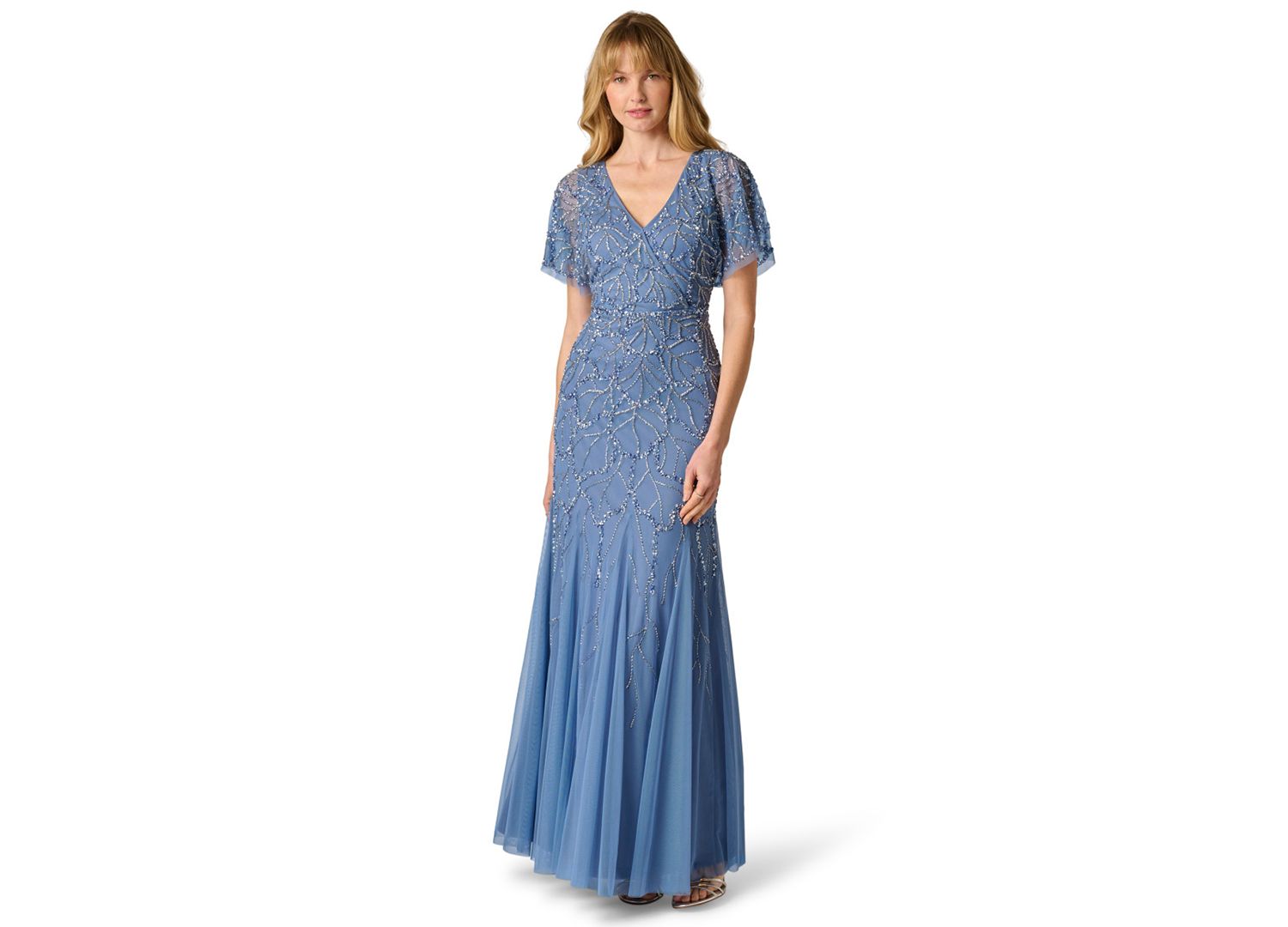 Women's Bead Mesh Gown
