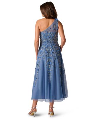 Women's One-Shoulder Beaded Ball Gown