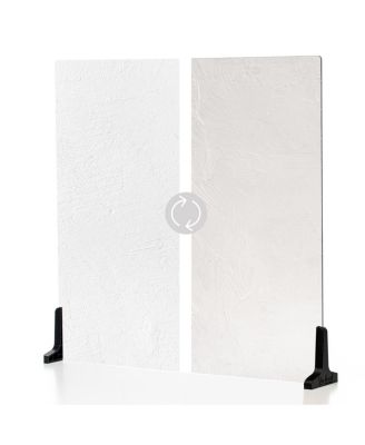 Duo Board - 24x24" Double Sided Surface Board, Raw Concrete/Vintage Plaster