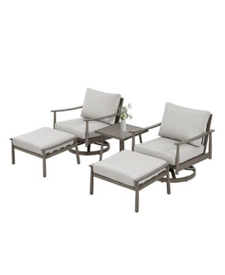 Mondawe 5-piece Outdoor Conversation Set Aluminum Patio Bistro Set
