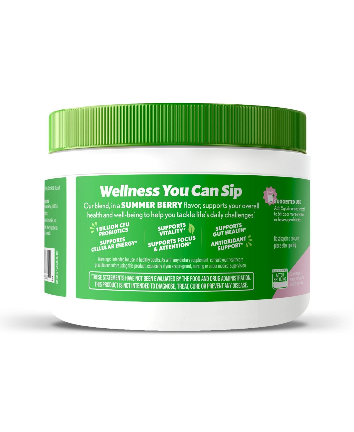 Amazing Grass Sweet Greens Superfood Powder, Summer Berry, 25 Servings