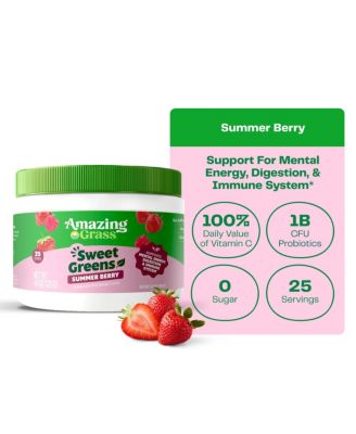 Sweet Greens Superfood Powder, Summer Berry, 25 Servings