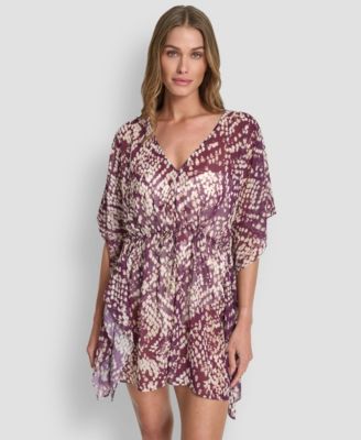 Women's Tie Front Cover-Up Kaftan