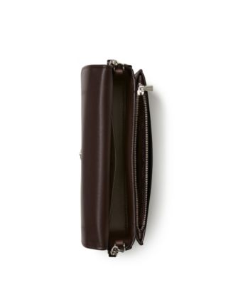Ava Small Pebbled Leather Flap Chain Wallet