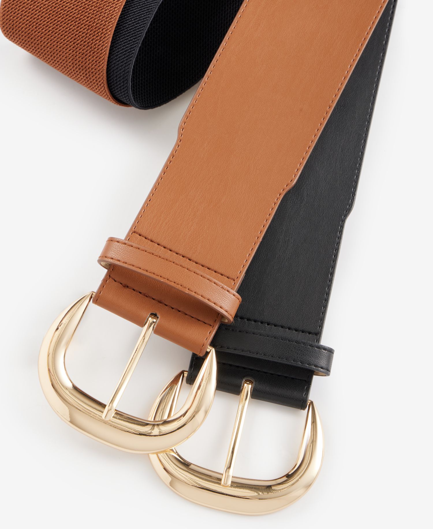 Chunky Buckle Stretch Belt