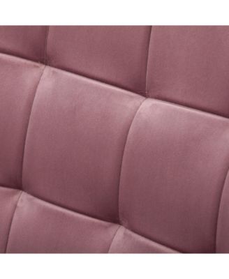 Contemporary Silky Velvet Tufted Accent Chair with Ottoman