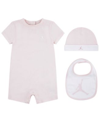 Baby Boys' or Girls' Jumpman Romper, Hat and Bib, 3-Piece Set