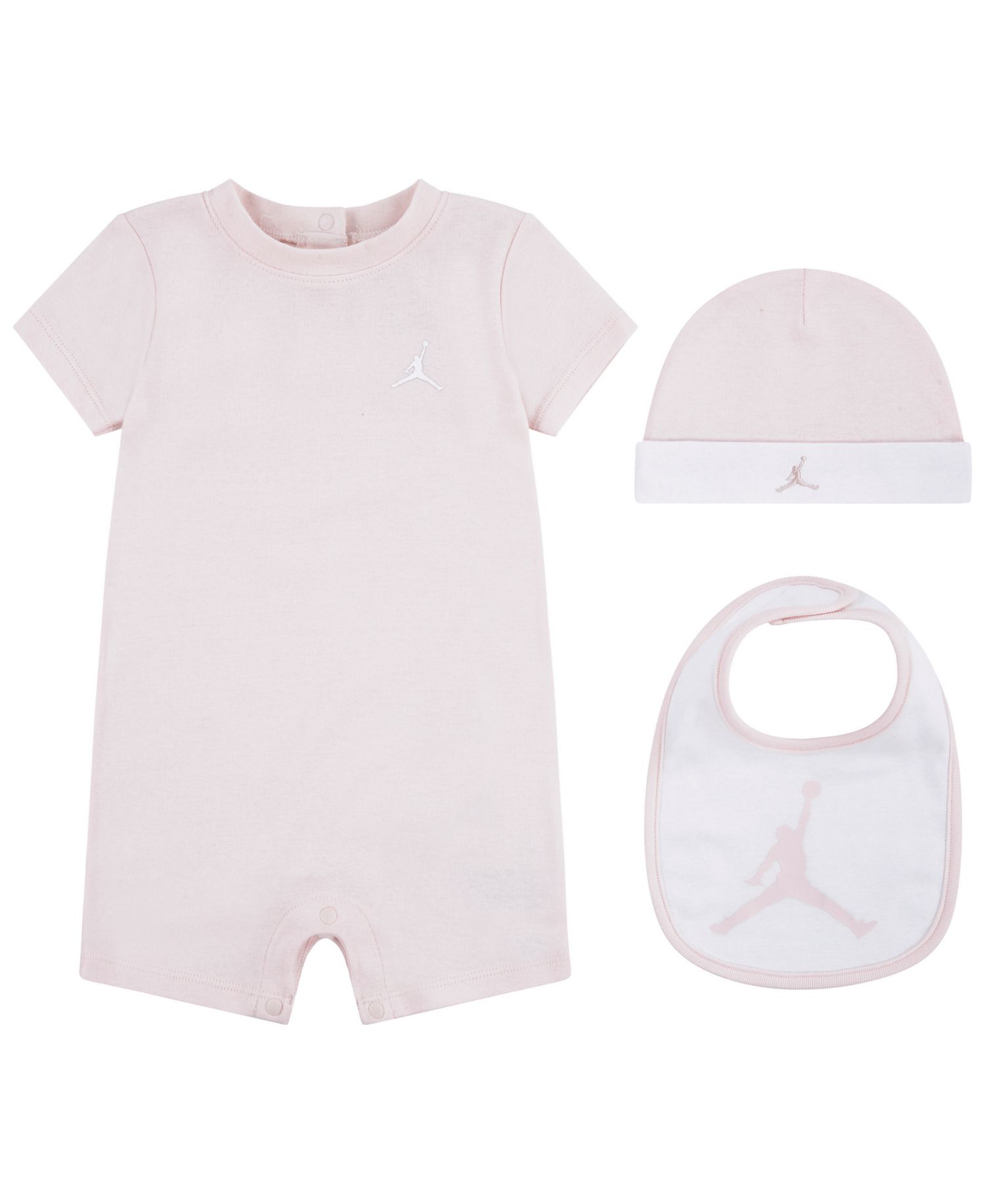 Baby Boys' or Girls' Jumpman Romper, Hat and Bib, 3-Piece Set