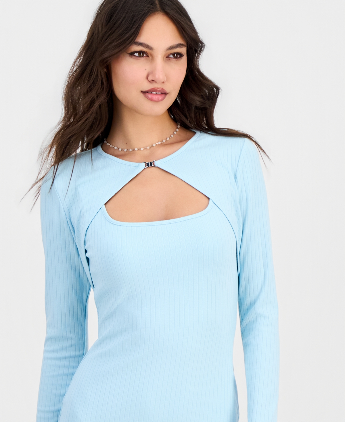 Guess Women's Wren Ribbed Dress & Cardigan Overlay