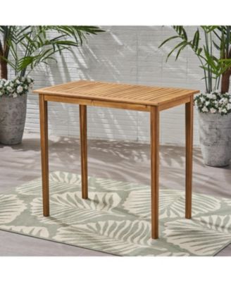 Acacia Wood Bar Table - Sleek & Weather-Resistant