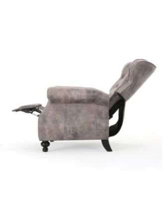 Accented Push Back Recliner Chair with Rolled Arms