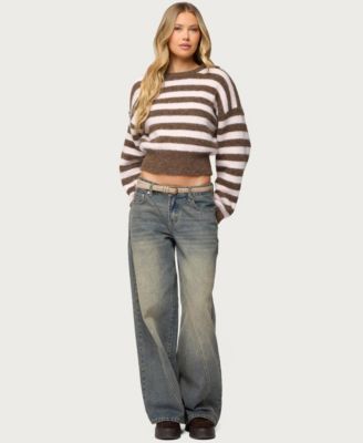 Women's Vintage Washed Low Rise Baggy Jeans