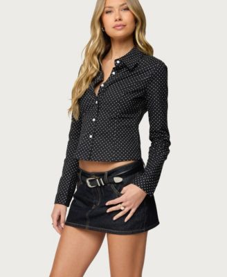 Women's Ilia Polka Dot Button Up Shirt