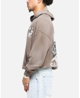 Men's Gothic Distressed Zip Hoodie