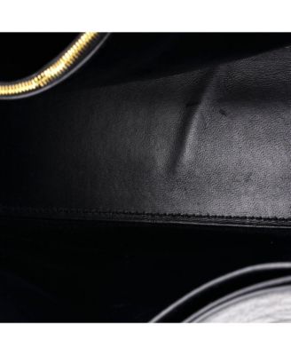 Large Crush Chain Flap Bag Leather