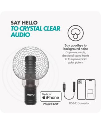 iVlog1-IP Vlogging Kit for iPhone 15/16/17 and up  (USB-C) with Microphone, Mini Tripod, LED Light, Wide-Angle Lens