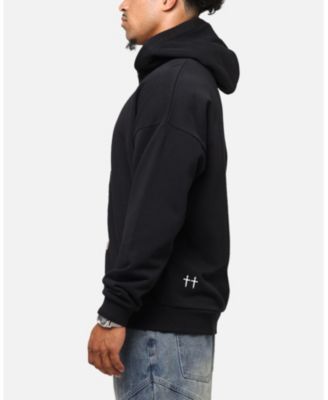 Men's Gothic Distressed Zip Hoodie