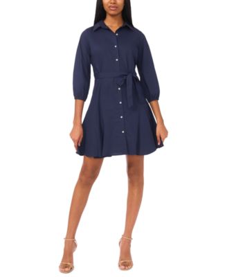Women's Tie Waist Shirt Dress