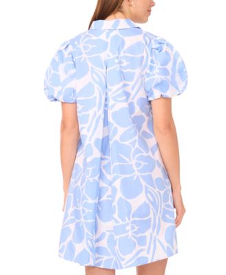 Women's Button Collared Mini Dress