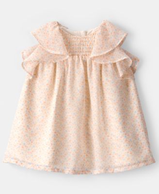 Baby Girls' Floral Flowy Round Neck Dress