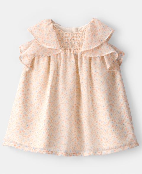 Платье Carter's Floral Flowy Round Neck Dress для девочек-малышей, цвет: Розовый