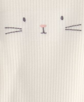 Baby Boys' or Baby Girls' Easter Bunny Rib Round Neck Bodysuit and Pants, 2-Piece Set