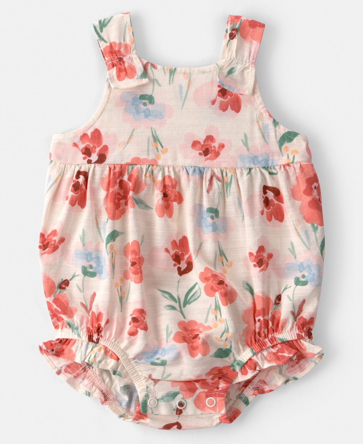 Carter's Baby Girls' Crewneck Cardigan and Floral Bubble Romper, 2-Piece Set