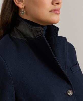 Plus Size Cotton Herringbone Jacquard Blazer