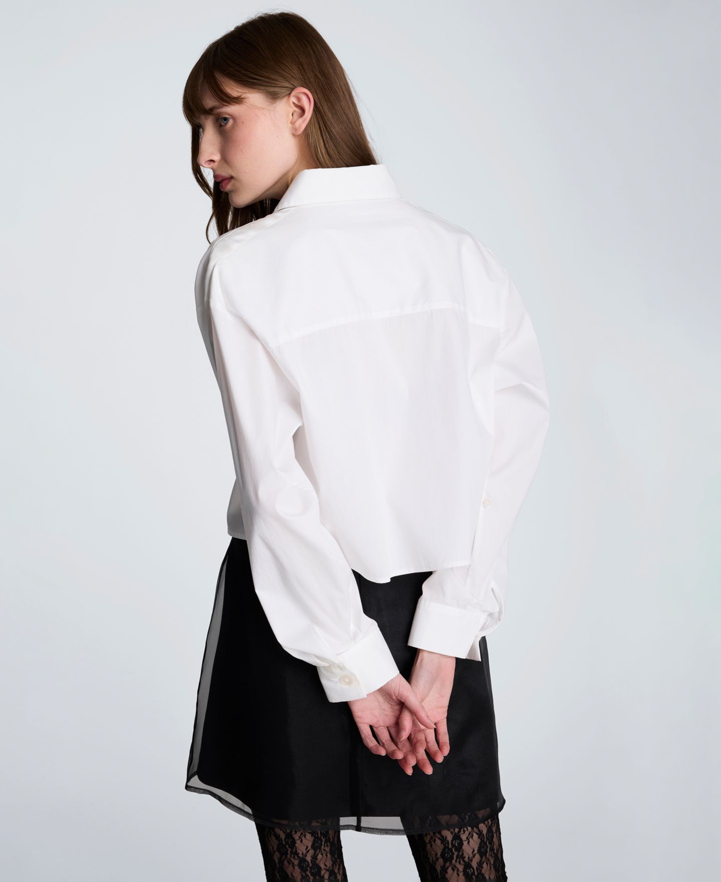 Женский топ Kenneth Cole Poplin Button-Front, цвет: Чистый белый — фото 4