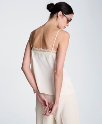 Women's Lace Trim V-Neck Camisole Top