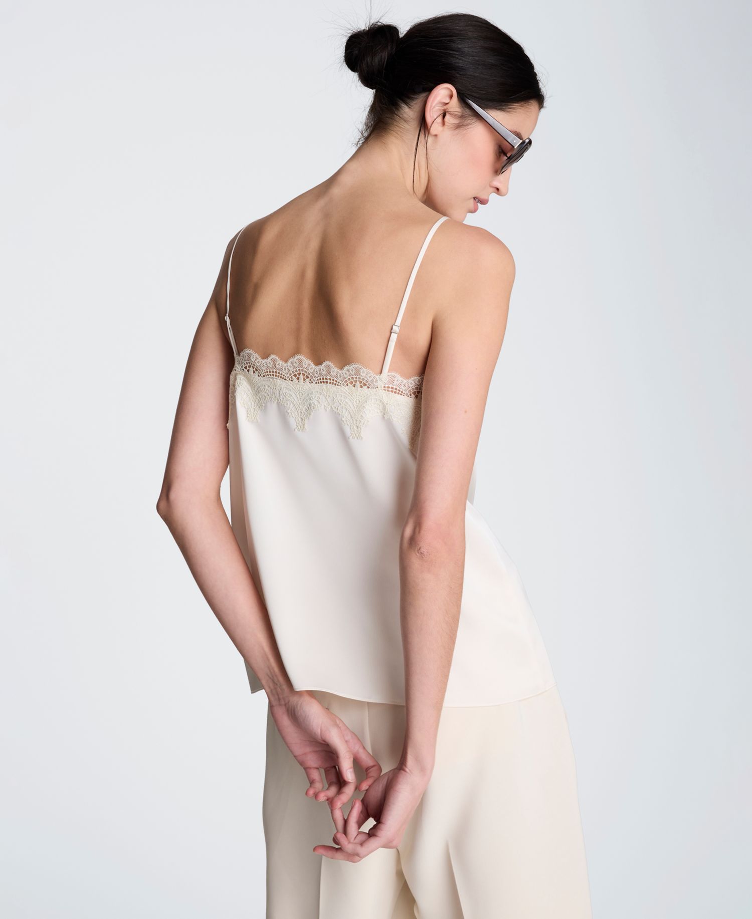 Women's Lace Trim V-Neck Camisole Top