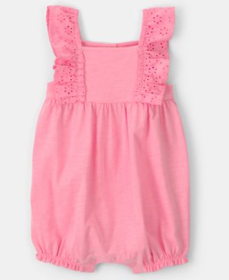 Baby Girl's Eyelet Sleeveless Romper