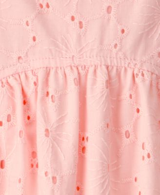 Baby Girls' Eyelet Sleeveless Jumpsuit