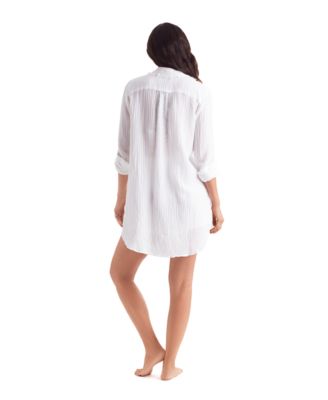 Women's Laguna Collared V-Neck Fray Shirt