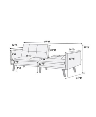 Transitional Navy Sofa with Tufted Cushion