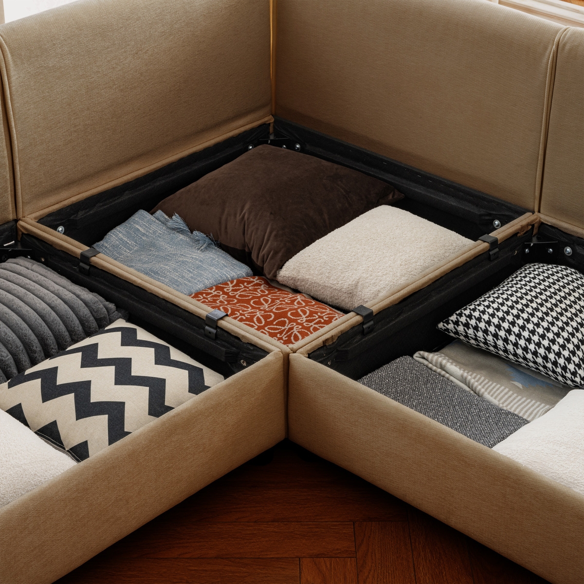 Streamdale Furniture 24" Ottoman Sofa -Camel