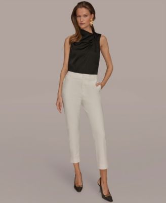 Women's Flat-Front Stretch Double-Layer Pants