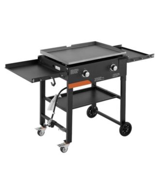 2-Burner Propane Gas Griddle, 28", Foldable Flat Top w/ Wheels, 30,000 BTU, Pulse Ignition, Outdoor