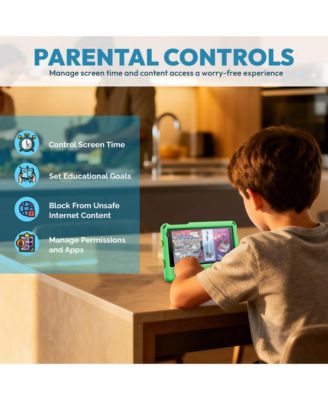 7" A7 Educational Kids Tablet with Epic! and Lingokids 32GB with Parental Controls & Kid-Proof Case