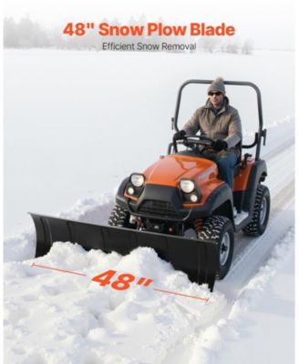 Universal Snow Plow Kit, 48", Adjustable, Quick-Detach Steel Blade
