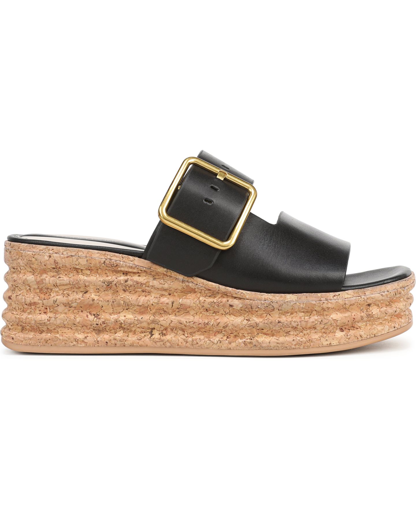 Женские сандалии Franco Sarto Taziana 3 Open Toe Espadrille, цвет: Чёрный кожаный — фото 2