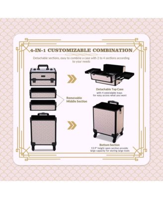 Cosmetology Case on Wheels 4in1 Professional Makeup Art Deco Tyrian