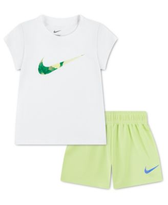 Girls' Toddler 2T-4T Move with Nature Crewneck T-Shirt and Mesh Shorts, 2-Piece Set