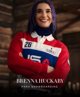 Women's Team USA Graphic Polo Collar Long-Sleeve Knit Top