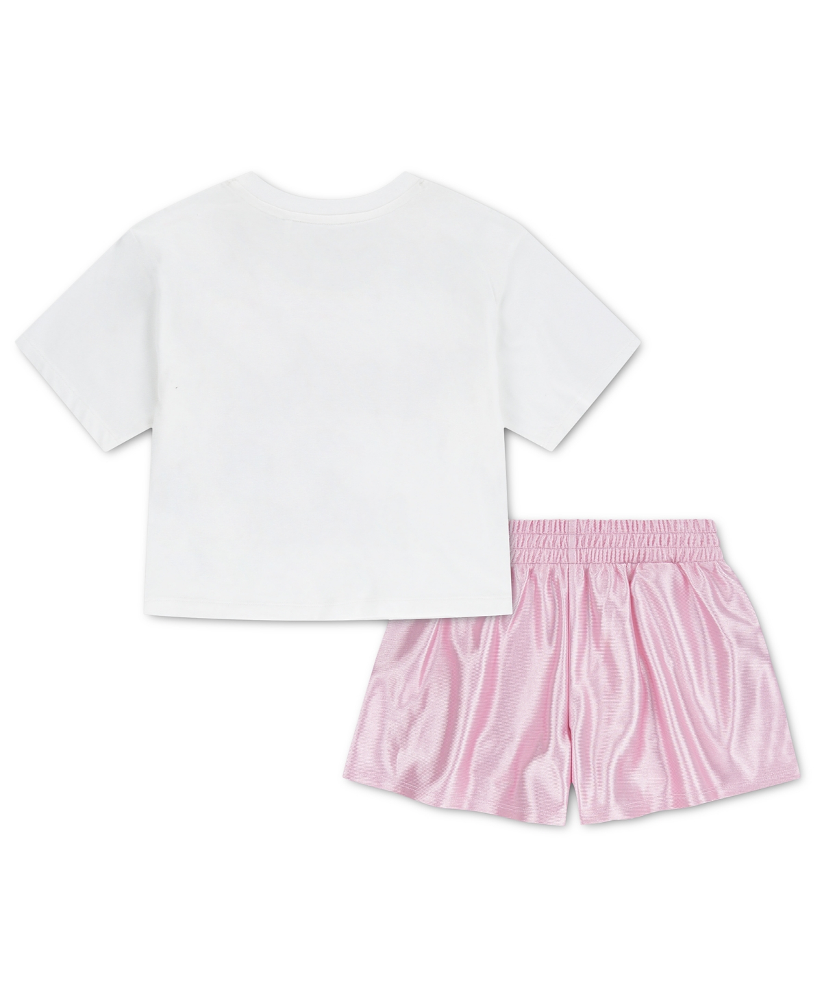 Jordan Toddler Girls' 2T-4T Flowy Durasheen Crewneck T-Shirt and Shorts, 2-Piece Set